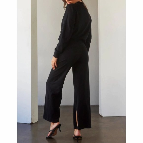 Knit Polo Cardigan and Pant Matching Coord Set | Crescent - Picture 3 of 5